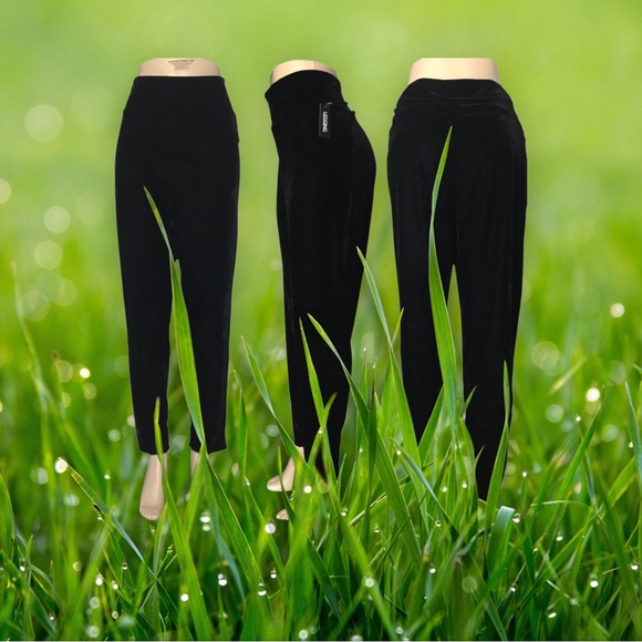 *New* Lily Morgan Black Terciopelo Straight Elegant Pants Size 1X - Picture 3 of 16